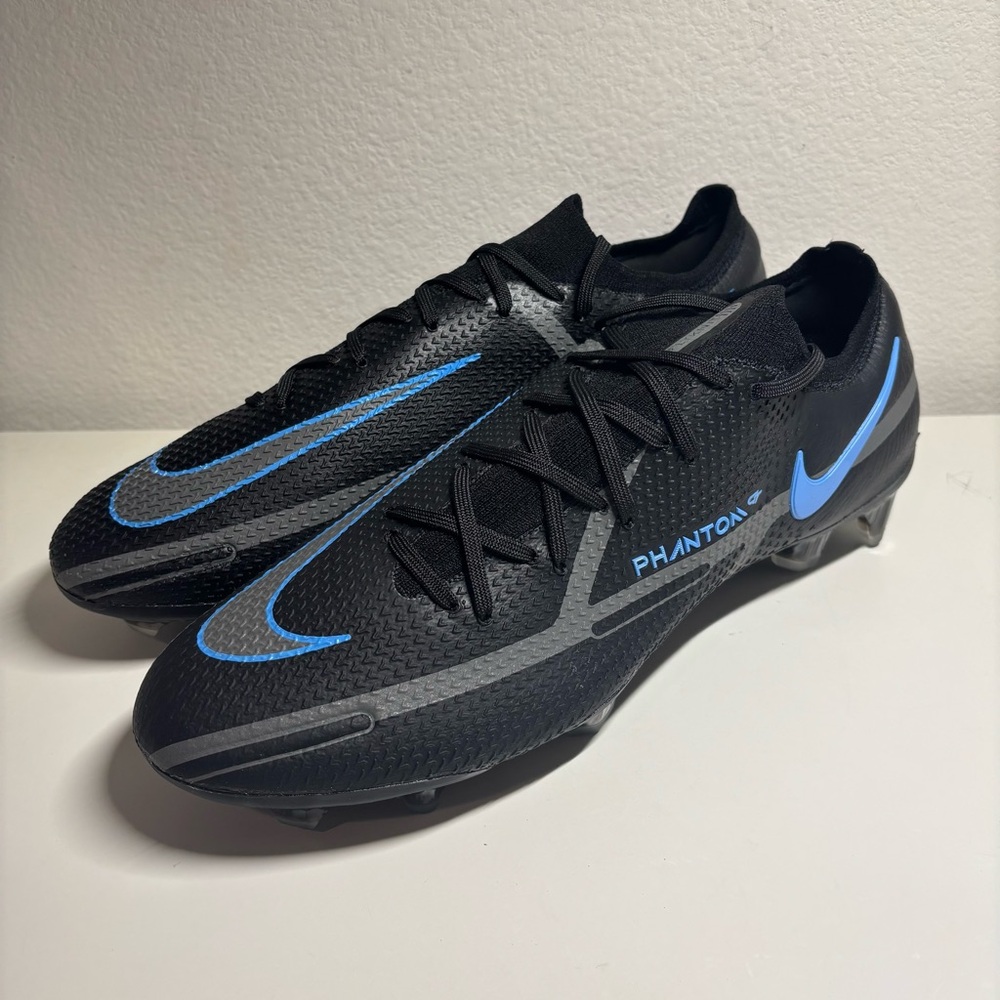 NEW NIKE Phantom GT2 Elite FG Black Iron Grey Soccer Cleats Mens Size 11.5